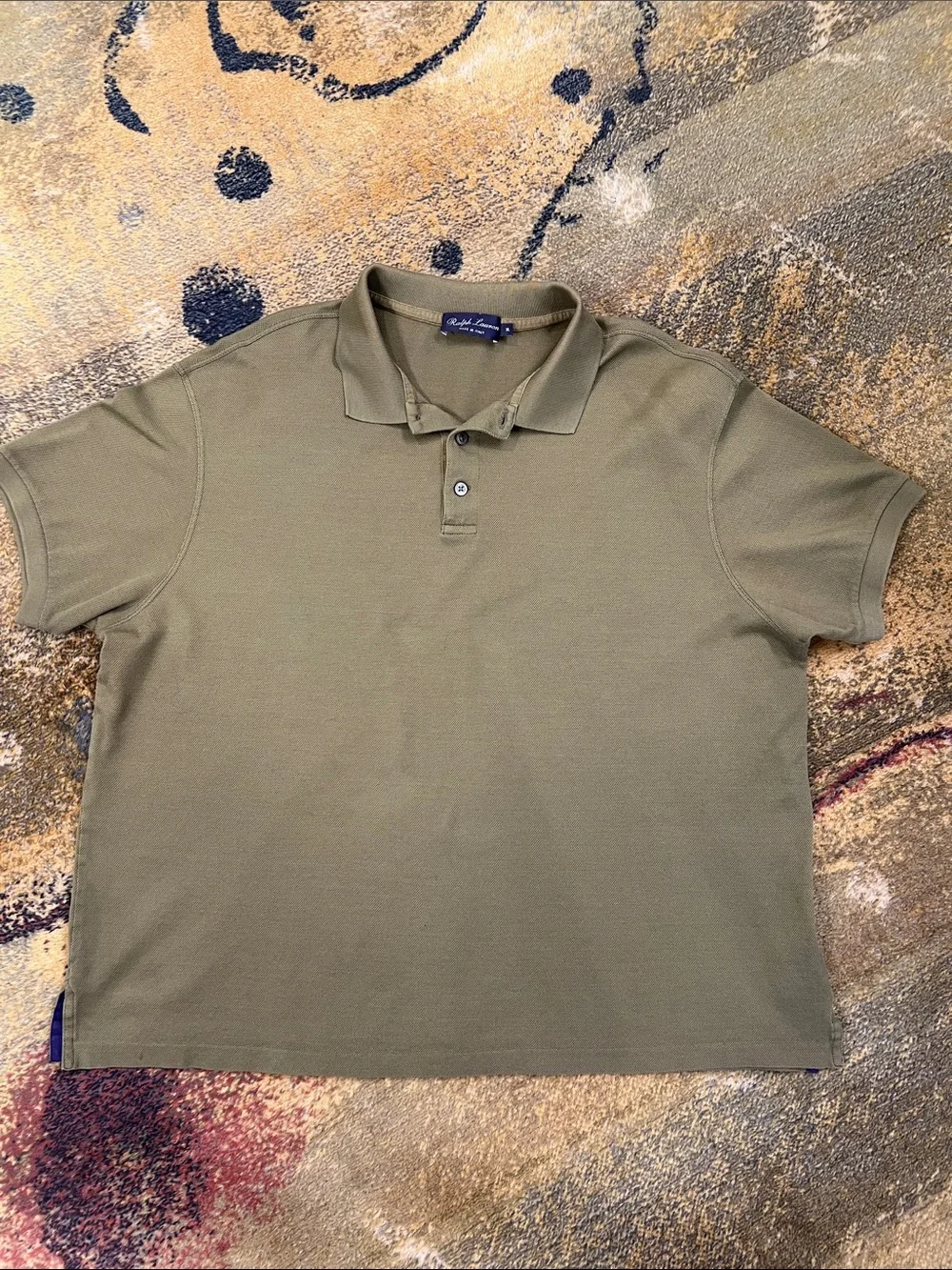 Ralph Lauren purple label olive polo Sz XL